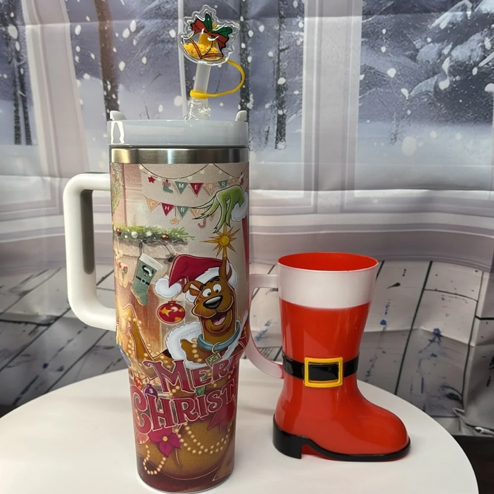 40oz Scooby doo‎ and the grinch tumbler. NWOT